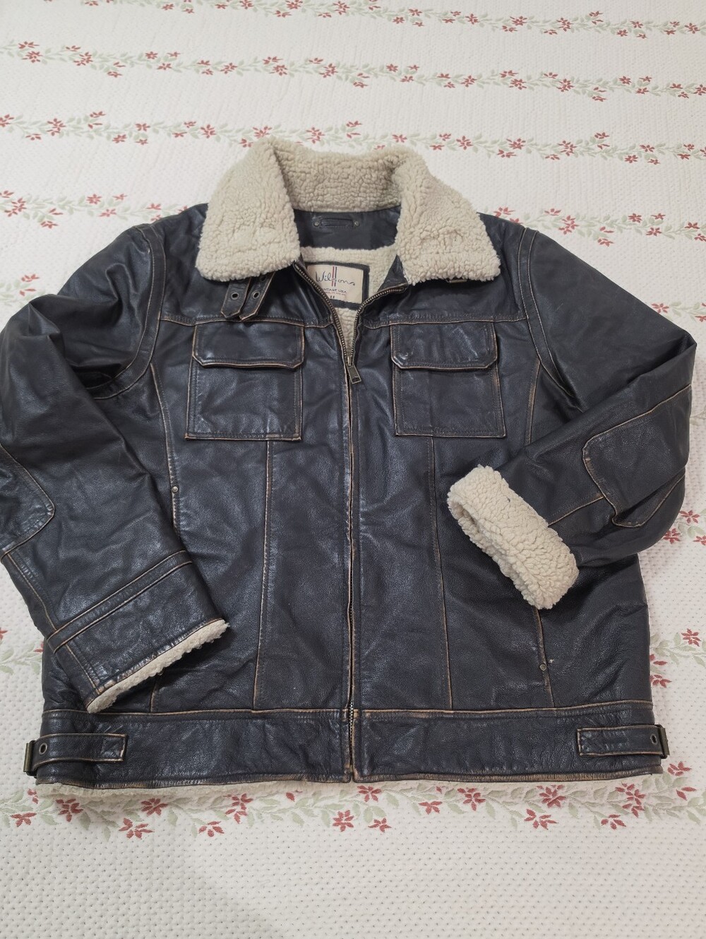 Wilsons Vintage USA Emmett Leather Bomber Jacket Mens Sz XL